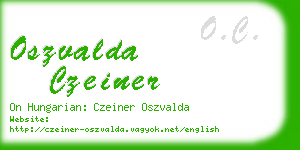 oszvalda czeiner business card